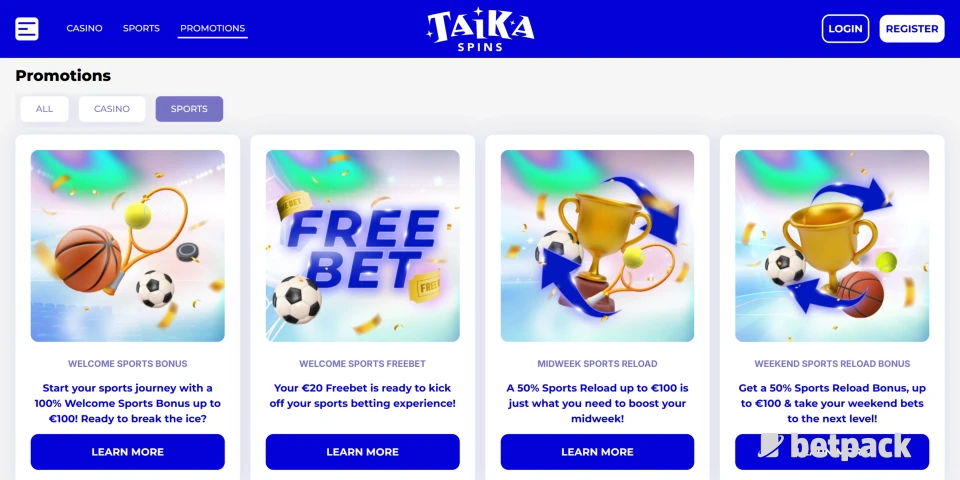 Taikaspins Payment Methods