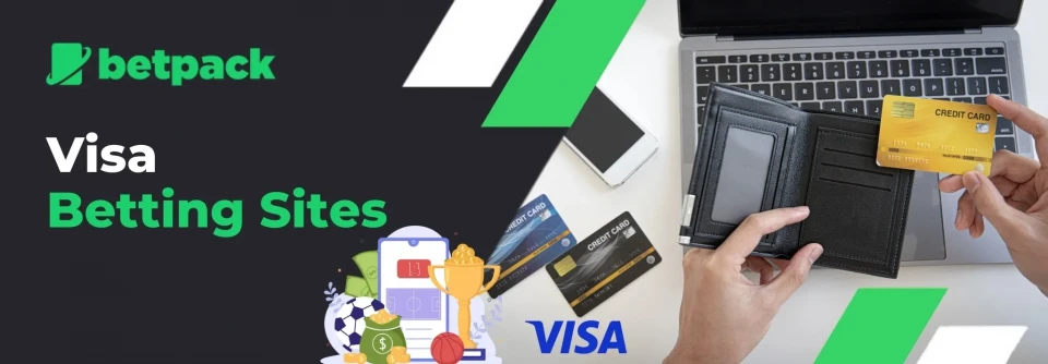 visa betting sites: images of cards, laptop and a wallet