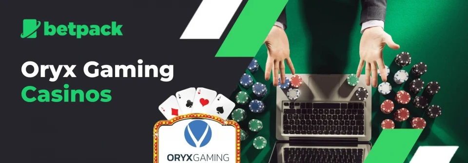 Promotional banner for Betpack featuring Oryx Gaming Casinos.