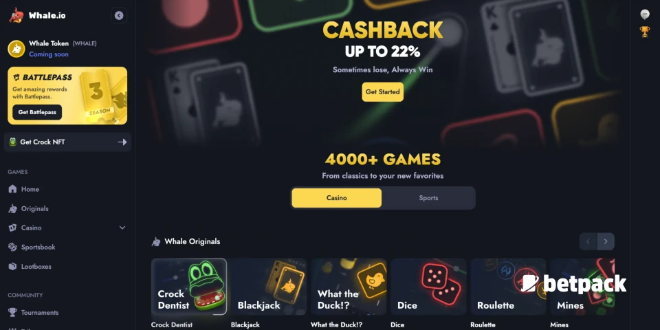 Whale.io Casino Overview