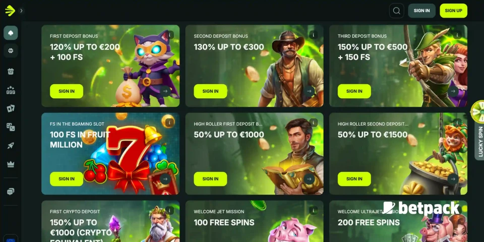 Betnjet Casino Bonuses Overview