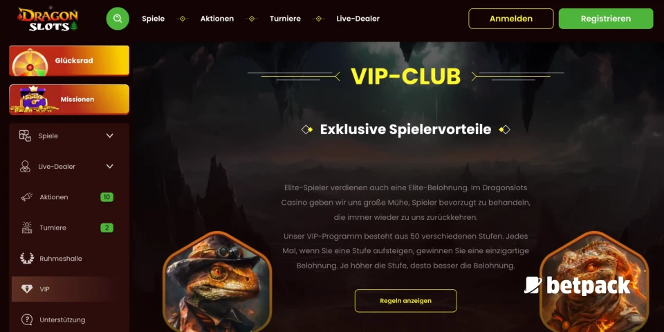 Dragonslots Casino VIP Club