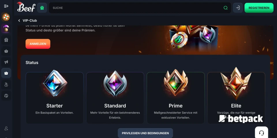 Beef Casino VIP Club