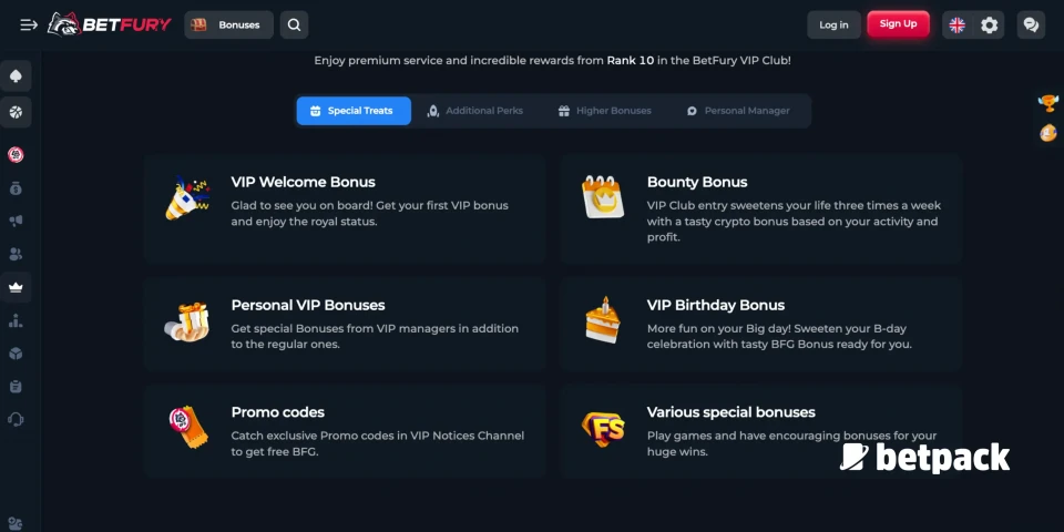 Betfury Casino VIP Club Overview