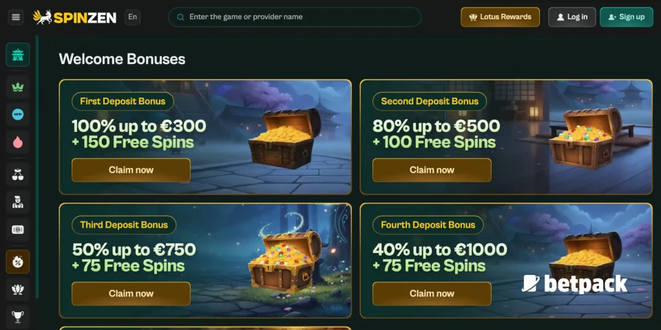 Spinzen Casino Bonus Overview