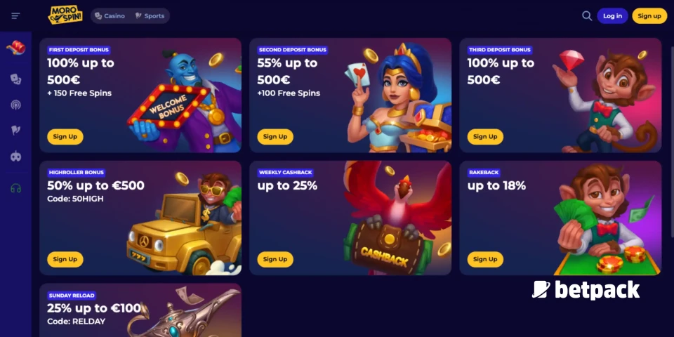 MoroSpin Casino Bonus Overview