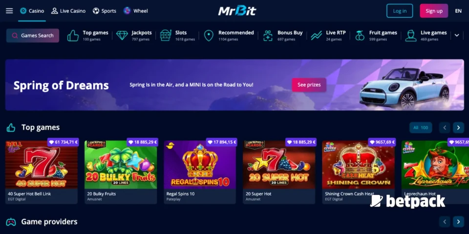 MrBit Casino Games Overview
