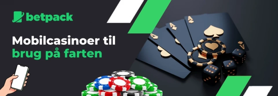 Banner for mobilcasinoer med spil på farten og en problemfri oplevelse.