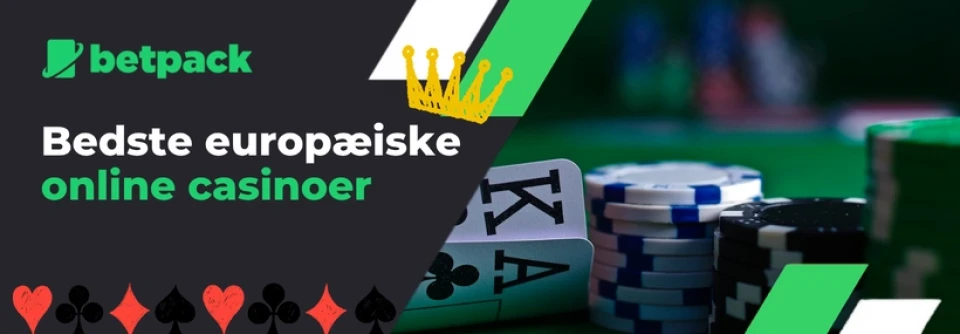 Banner for europæiske online casinoer med spændende spil og store bonusser.