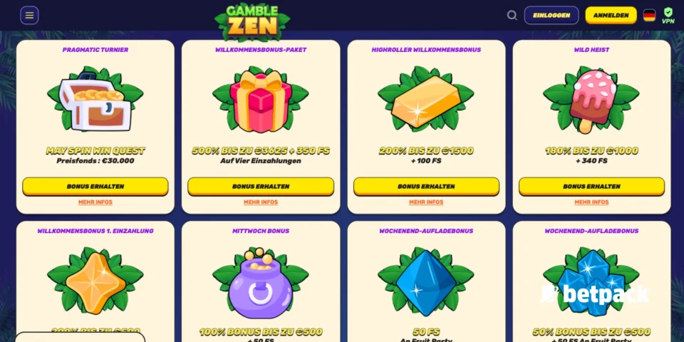 Gamblezen Casino VIP Überblick