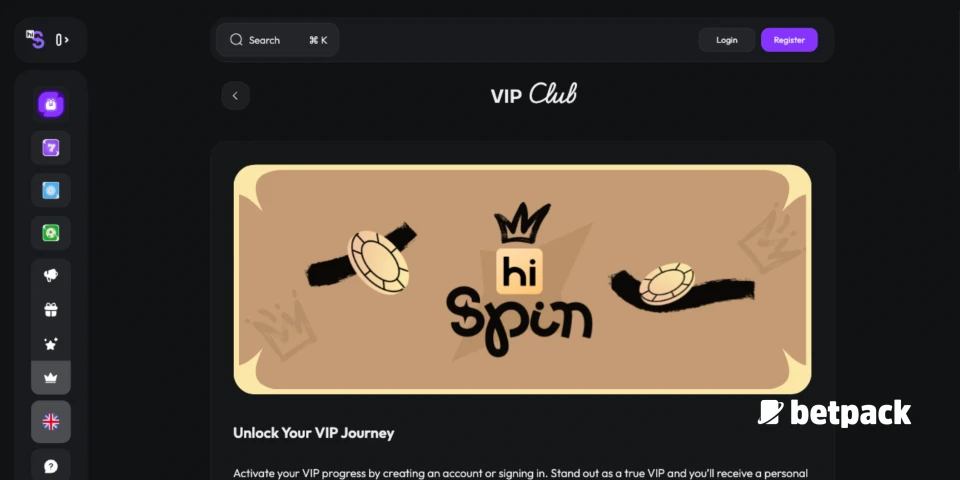 HiSpin Casino VIP Club Overview