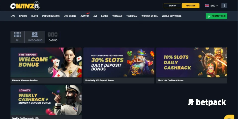 Cwinz Casino Bonus Overview
