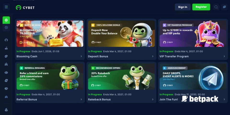 Cybet Casino Bonus Overview