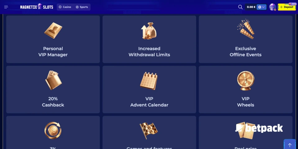 MagneticSlots Casino VIP Club Overview