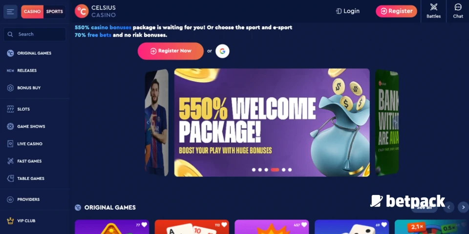 Celsius Casino Bonus Overview Welcome Package