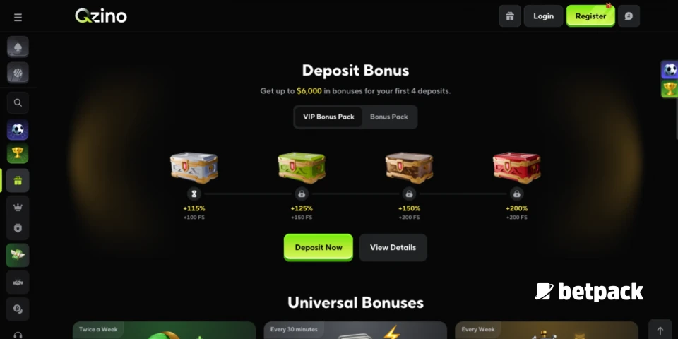 Qzino Casino Bonus Overview