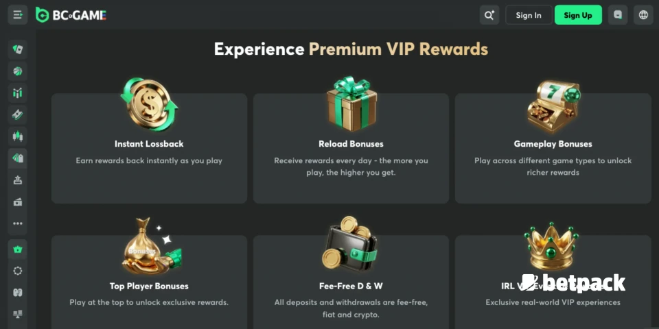BC.Game Casino VIP Overview