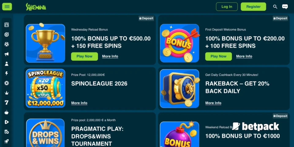 StakeMania Casino Bonus Overview