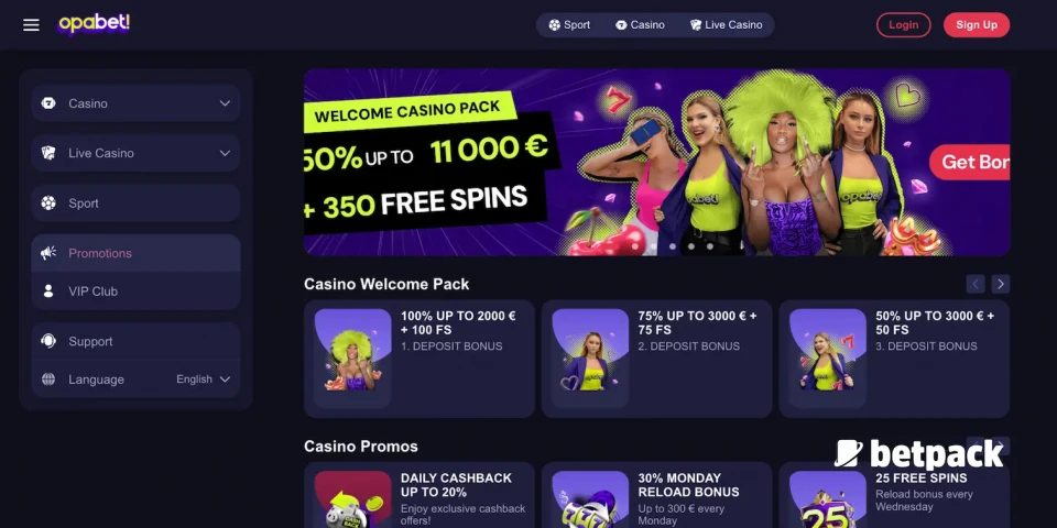 Opabet Casino Bonus Overview