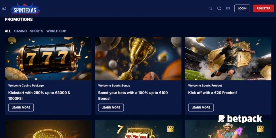 SpinTexas Casino Bonus Overview